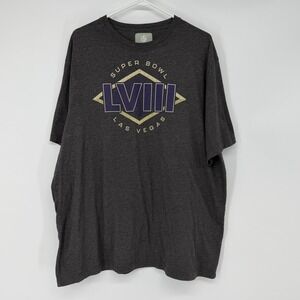NFL Super Bowl LVIII Las Vegas Mens 2XL Gray T Shirt